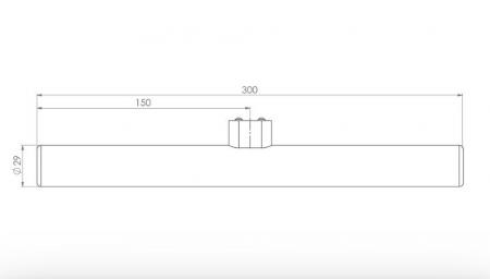 Radium RaLEDina LED-Linienlampe RL-RAL1 35 DIM 927/O – 3,1W S14d dimmbar opal 2700K warmweißes Licht Ra ≥90