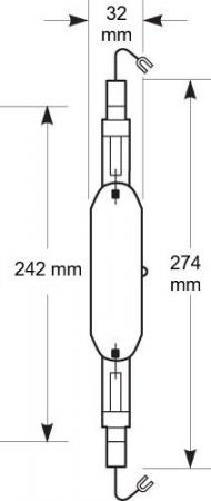 Radium HRI-TS 2000W 230000lm 4100K neutralweiß K12s-36 Halogenmetalldampflampe Quarzbrenner