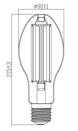 Radium LED HPM-Retrofit RL-HRL125 840/C/E40 EM LED-Lampe 33W 4000K Neutralweiß