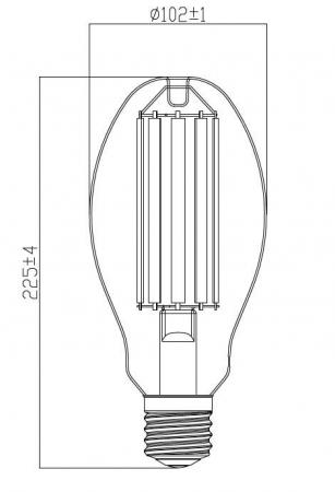Radium LED HPM-Retrofit RL-HRL200 840/C/E40 EM LED-Lampe 47,5W 4000K Neutralweiß