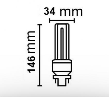 Radium LED Essence Duo RL-DUO18 840/G24D/G24Q EM LED-Kompaktlampe G24d/G24q 7W 4000K Neutralweiß KVG oder 230-V