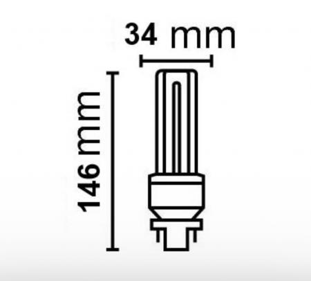 Radium LED EssenceDuo/E RL-DUO/E18 830/G24Q-2 HF G24q 7W 3000K Warmweiß EVG