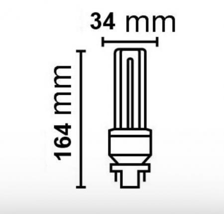Radium LED Essence Duo/E RL-DUO/E26 830/G24q-3 HF LED-Kompaktlampe G24q-3 10W 3000K Warmweiß