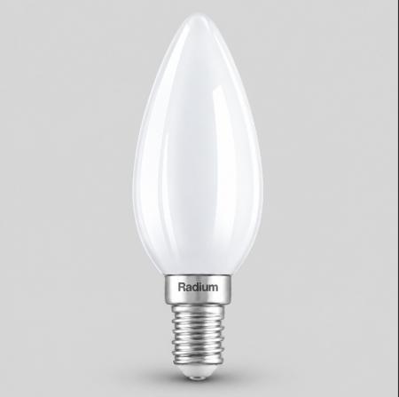 Radium LED Star Kerzenform matt 3,4W wie 40W E14 470lm 2700K warmweiß dimmbar