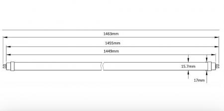 Radium LED T5 NEO 49/80 33,9W wie 49W/80W 6200lm 4000K neutralweiß 220° 1449mm G5 dimmbar DC – 43720838