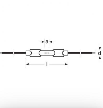 Radium RHA 200W/6,6A/L Halogenlampe für Flugplatzbefeuerung 200W 4400lm 6,6A klar Kabel