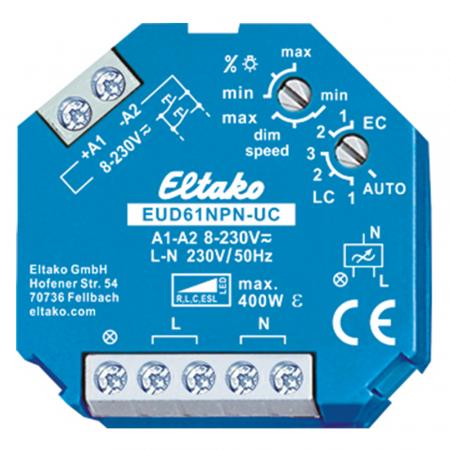 ELTAKO EUD61NPN-UC – Universal Dimmer 0–400 W Einbau Fernschaltdimmer UC