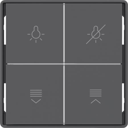 Berker 81182126 Tasten für Tastsensormodul KNX Secure, 4-fach, Q.x, anthrazit ma