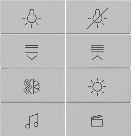 Berker 81184284 Tasten f.Tast.modul,8f,S.x/B.x,alu,bel
