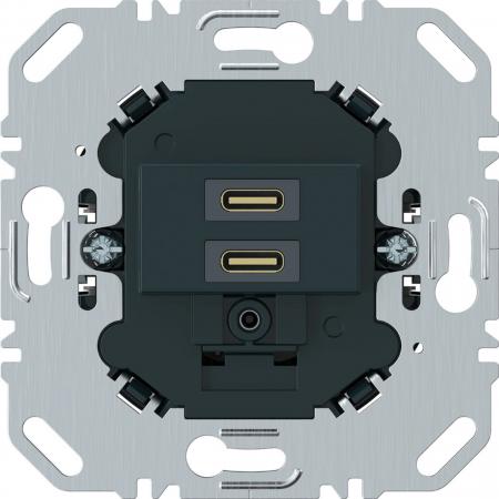 Berker 270415 USB Unterputz, C+C PD20W, eck, ant matt