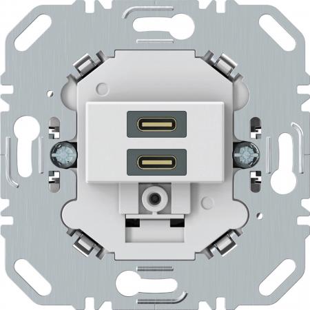 Berker 270419 USB Unterputz, C+C PD20W, eck, pw matt