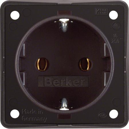 Berker 947782501 Steckdose SCHUKO Integro Einsätze braun
