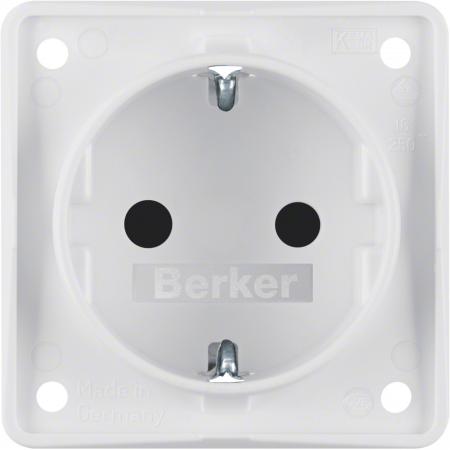 Berker 947792502 Steckdose SCHUKO eh BS polarweiß matt