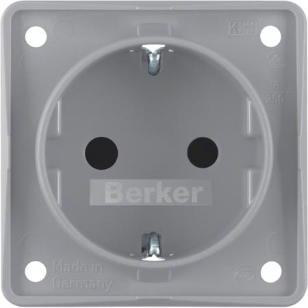Berker 947792506 Steckdose SCHUKO eh BS grau matt