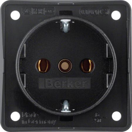 Berker 9418505 Steckdose SCHUKO ITG Einsätze schw. matt
