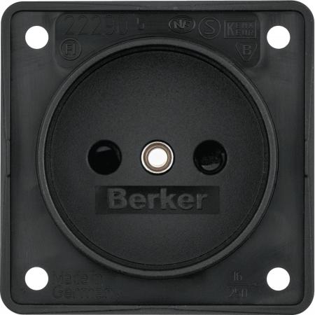 Berker 9619405 Steckdose ohne SK mit EBS ITG schwarz
