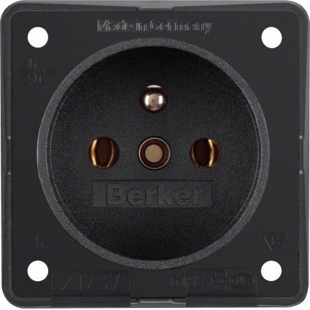 Berker 9619505 Steckdose mit SK mit EBS ITG schwarz