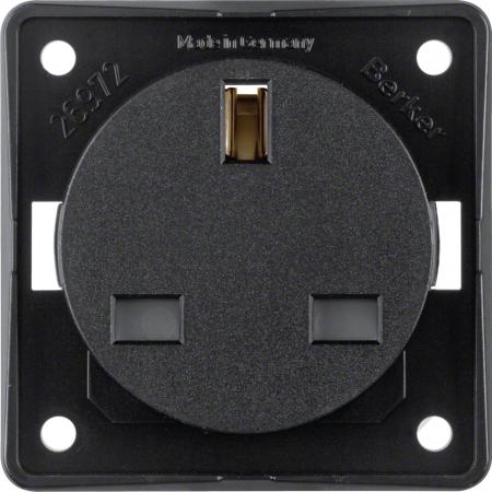 Berker 9626205 Steckdose mit SK mit EBS British ITG sw