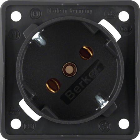 Berker 8418525 Einbau Steckdose 45° schwarz