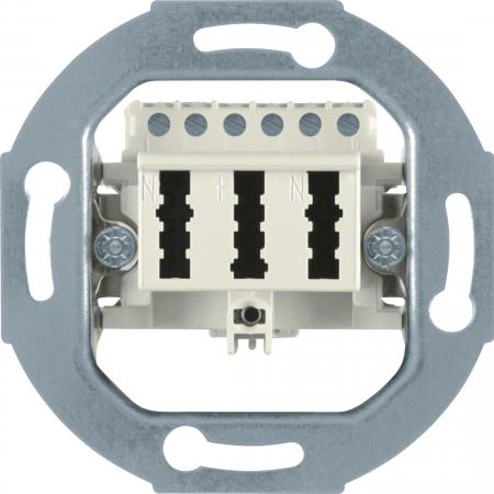 Berker 450002 TAE-Anschlussdose 3 x 6NFN Modueins. we