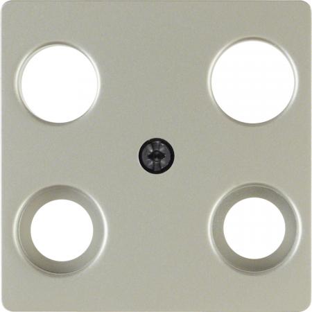 Berker 148304 Z-Platte Ant Std 4Loch E-Stahl Lack