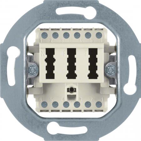 Berker 454402 TAE-Anschlussdose 2 X 6/6Nff Modul-Ein