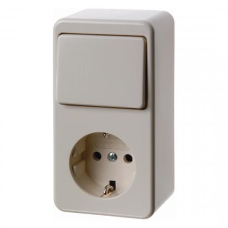 Berker 479640 Steckdose-W-Scha. AP AT 10AX/250V weiß