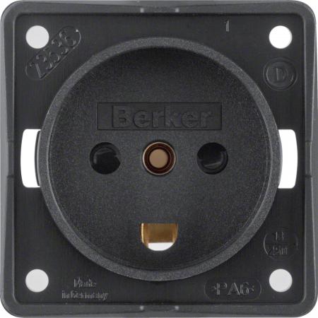 Berker 9627205 Steckdose mit SK mit EBS Dänemark ITG sw