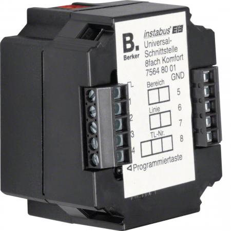 Berker 75648001 Universalschnittstelle 8f Komf UP KNX sw