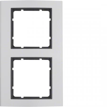 Berker 10123004 Rahmen 2fach, B.3, Alu/anthrazit matt, Aluminium eloxiert