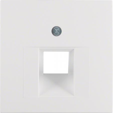 Berker 14071909 Zentralstück für UAE Steckdose Serie S.1/B.3/B.7 polarweiß, matt