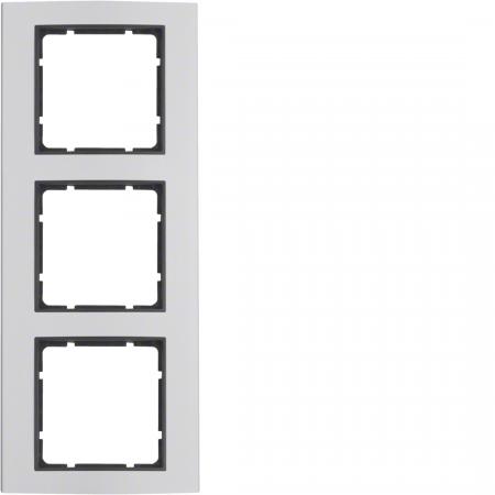 Berker 10133004 Rahmen 3-fach, Serie B.3, Alu/anthrazit matt, Aluminium eloxiert