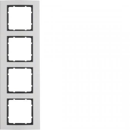 Berker 10143004 Rahmen 4fach B.3 Alu/anthrazit