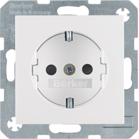 Berker S.1/B.3/B.7 47231909 SCHUKO-Steckdose 1-fach 16 A 250 V mit erhöhtem Berührungsschutz polarweiß matt