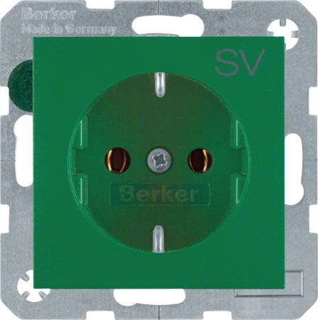 Berker 47431903 Steckdose SCHUKO m Druck S.1/B.3/B.7 grü