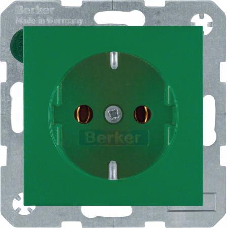 Berker 47431913 Steckdose SCHUKO S.1/B.3/B.7 grün matt