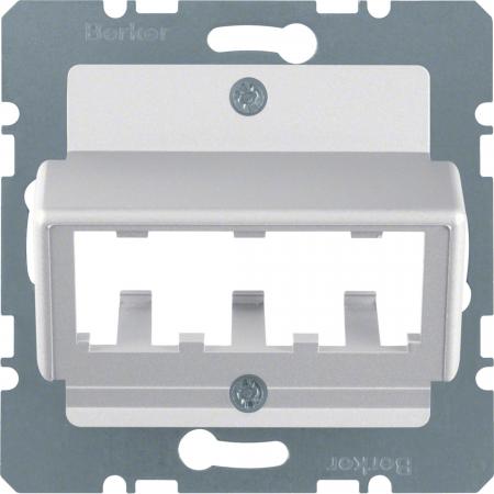 Berker 14271404 Zentralplatte f 3 MINI-COM Module ZP alu