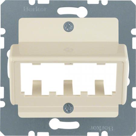 Berker 142702 Zentralplatte für 3 Mini-Com Module weiß