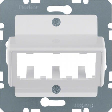Berker 142709 Zentralplatte für 3 Mini-Com Module pw