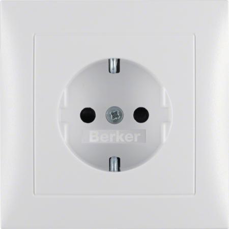 Berker 47229909 Steckd. SCHUKO m. Abpl erh BS S.1/B.x pw