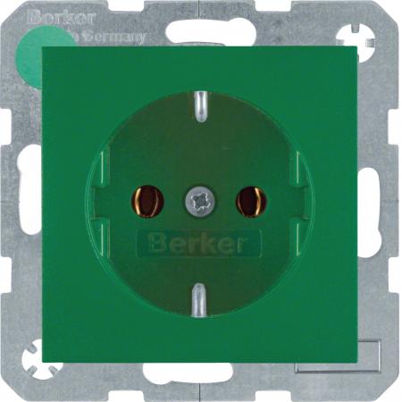 Berker 41431913 Steckdose SCHUKO S.1/B.3/B.7 grün matt