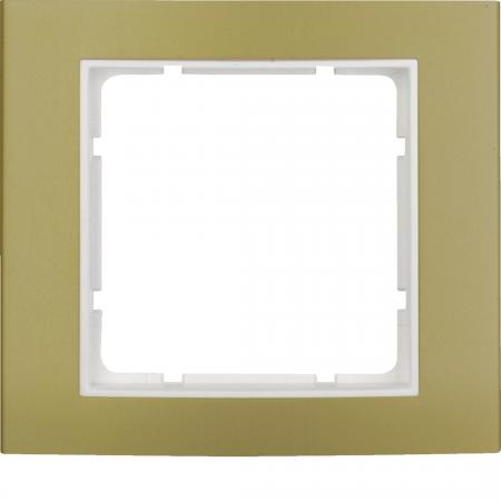 Berker 10113046 Rahmen 1fach B.3 gold/polarweiß