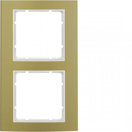 Berker 10123046 Rahmen 2fach B.3 Alu gold/polarweiß