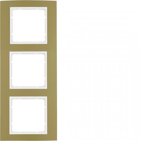 Berker 10133046 Rahmen 3fach B.3 gold/polarweiß