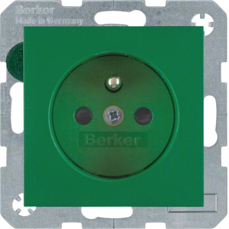 Berker 6765760063 Steckdose m SK-Stift e BS S.1/B.3/B7 grü