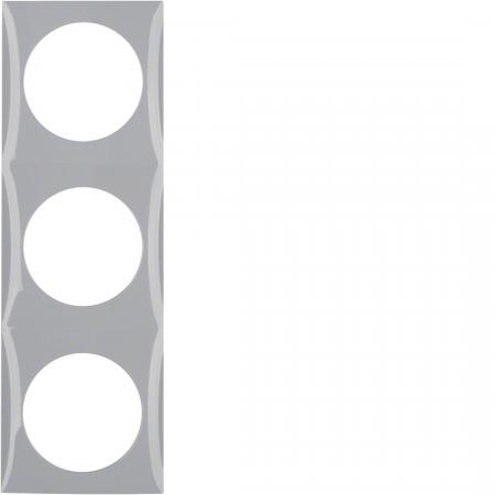 Berker 918192507 Rahmen 3f Integro Flow grau glänzend
