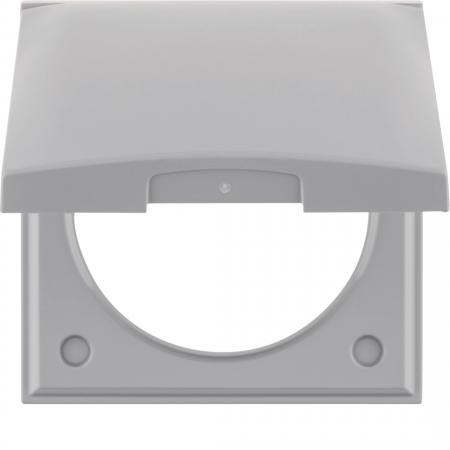 Berker 918282507 Rahmen 1f m Klappdeckel ITG Flow grau
