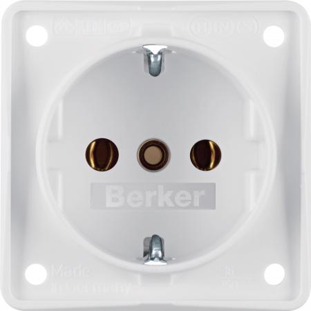 Berker 941852502 SCHUKO UP Steckdose, mit Schraubklemmen, Integro Modul-Einsätze