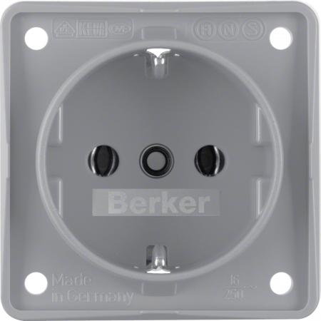 Berker 941852506 Steckdose SCHUKO Integro Einsätze grau