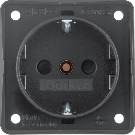 Berker 941952505 Steckdose SCHUKO erh BS ITG anth matt